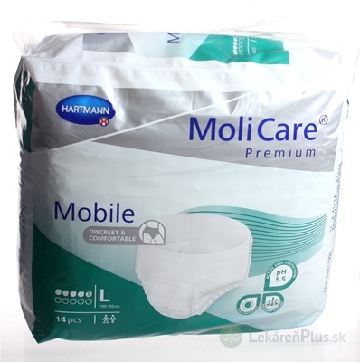 MoliCare Premium Mobile 5 kvapiek L zelené, plienkové nohavičky naťahovacie, 1x14 ks