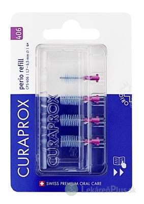CURAPROX CPS 406 perio refill fialová medzizubné kefky bez držiaka 1x4 ks
