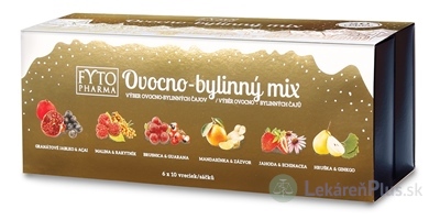 FYTO Ovocno-Bylinný MIX Zimná edícia darčeková kazeta, 6 druhov čajov po 10 vrecúšok, 60x2 g (120 g)