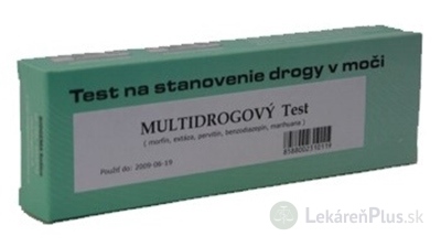 BIOGEMA MULTIDROGOVÝ TEST JEDNOKROKOVY drogový test na morfín, marihuanu, pervitín, extázu a benzodiazepíny (v moči) 1x1 ks