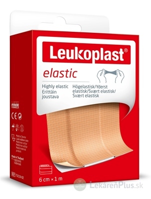 LEUKOPLAST ELASTIC náplasť na rany 6cm x 1m, pás (inov.2020/2021) 1x1 ks