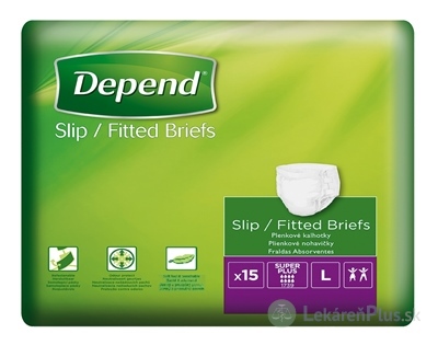 DEPEND Slip SUPER PLUS L priedušné plienkové nohavičky 1x15 ks
