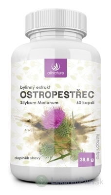 Allnature OSTROPESTREC bylinný extrakt cps (Silybum Marianum) 1x60 ks