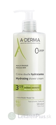 A-DERMA Hydratačný sprchový krém 3v1 pre krehkú pokožku, s ovsom 1x500 ml