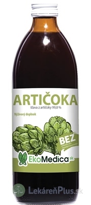 EkoMedica SK ARTIČOKA šťava z artičoky 99,8% 1x500 ml