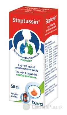 STOPTUSSIN gto por (fľ.skl. s kvapk.) 1x50 ml