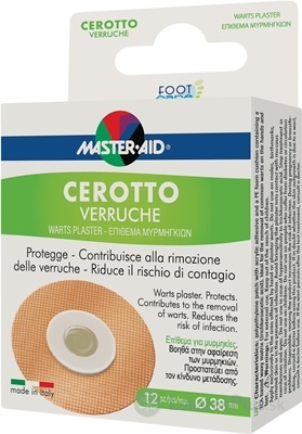 MASTER AID FOOT Care Náplasti na bradavice náplasti na nohy a ruky, okrúhle, priemer 38 mm, 1x12 ks