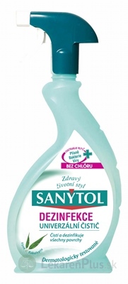 SANYTOL UNIVERZÁLNY ČISTIČ Sprej Eukalyptus, Dezinfekcia,1x500 ml