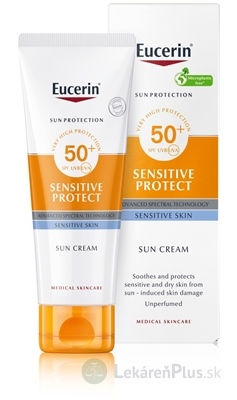 Eucerin SUN SENSITIVE PROTECT SPF 50+ Krém vysoko ochranný krém na opaľovanie, na tvár (inov.23) 1x50 ml