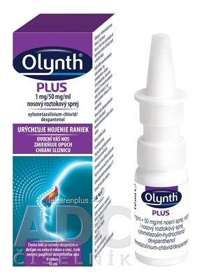 OLYNTH PLUS 1 mg/50 mg/ml nosový roztokový sprej aer nao (fľ.HDPE biela) 1x10 ml