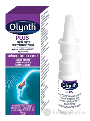 OLYNTH PLUS 1 mg/50 mg/ml nosový roztokový sprej aer nao (fľ.HDPE biela) 1x10 ml