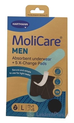 MoliCare MEN L absorpčná spodná bielizeň 1 ks + X-Change vložka 5 ks, 1x1 set
