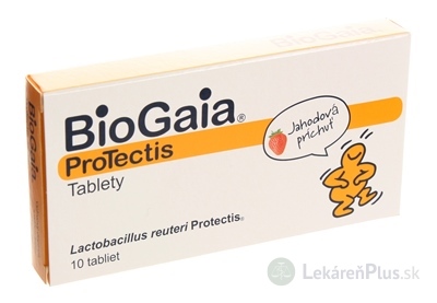 BioGaia ProTectis žuvacie tablety jahodová príchuť 1x10 ks