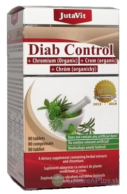 JutaVit Diab Control + organický chróm tbl 1x80 ks