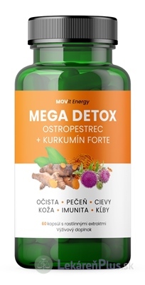 MOVit Mega Detox Ostropestrec + Kurkumín FORTE cps 1x60 ks