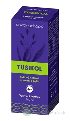 Slovakiapharm TUSIKOL bylinný extrakt zo zmesi 5 bylín 1x250 ml