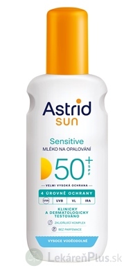 ASTRID SUN SENSITIVE Mlieko na opaľovanie OF 50+ v spreji 1x150 ml