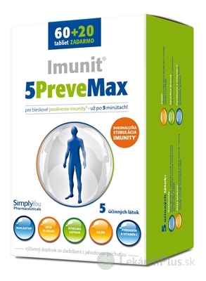 Imunit 5PreveMax tbl (s nukleotidami a betaglukanom) 60+20 zadarmo (80 ks)
