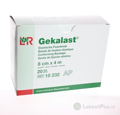 GEKALAST HYDROF. ELAST. FIXAČNÝ OBVAZ 8cmx4m 1x20 ks