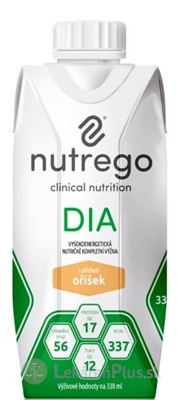 Nutrego DIA s príchuťou oriešok tekutá výživa 12x330 ml