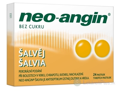 NEO-ANGIN ŠALVIA 1,2 mg/0,6 mg/5,9 mg pastilky pas ord (blis.PVC/PVDC/Al) 1x24 ks