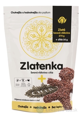 Zlatenka Ľanová vláknina a chia (270 g ľanová vláknina + 30 g chia) 1x300 g