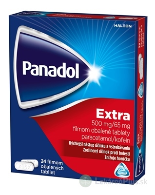Panadol Extra tbl flm 500 mg/65 mg (blis.PVC/Al+Al/PET fólia) 1x24 ks