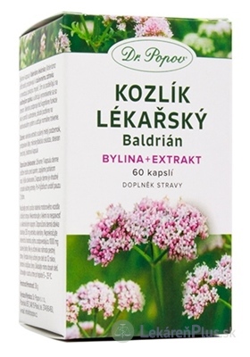 Dr. Popov VALERIÁNA LEKÁRSKA bylinné kapsuly 1x60 ks