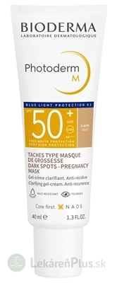 BIODERMA Photoderm M SVETLÝ SPF 50+ gél - krém (Pigmentové škvrny - tehotenská maska) 1x40 ml