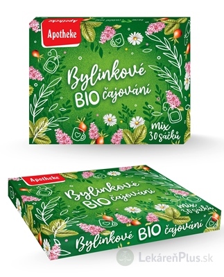 APOTHEKE KOLEKCIA Bylinkové čajovanie BIO ovocné a bylinné čaje v nálevových vreckách, 6 druhov, 1x30 ks