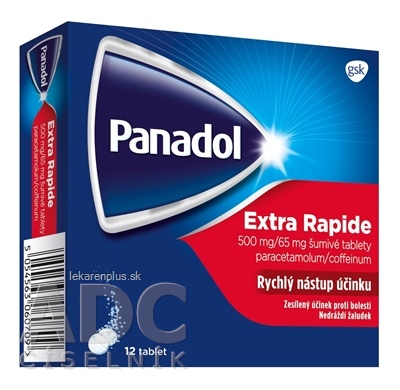 Panadol Extra Rapide tbl eff 500 mg/65 mg (strip papier/PE/Al/PE) 1x12 ks