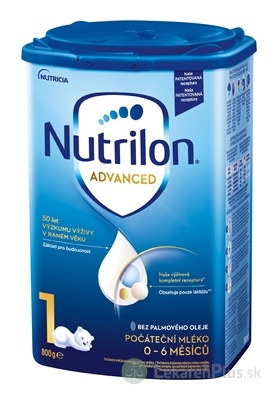 Nutrilon Advanced 1 počiatočná mliečna dojčenská výživa v prášku (0-6 mesiacov) 1x800 g
