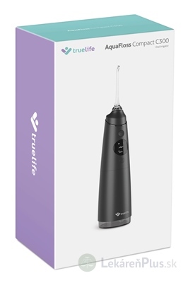 TrueLife AquaFloss Compact C300 ústna sprcha, zabudovaná nádržka 300 ml, farba čierna, 1x1 ks