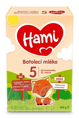 Hami 5 Batoľacie mlieko mliečna výživa v prášku (od ukonč. 35. mes.) 1x600 g