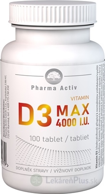Pharma Activ Vitamin D3 MAX 4000 I.U. tbl 1x100 ks