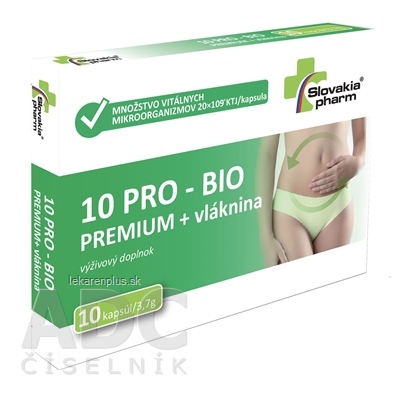 Slovakiapharm 10 PRO - BIO PREMIUM + vláknina cps 1x10 ks