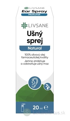 LIVSANE Ušný sprej Natural s olivovým olejom 1x20 ml