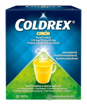 COLDREX HORÚCI NÁPOJ CITRÓN plo por 5 g (vre.papier/PE/Al/EMAA) 1x10 ks