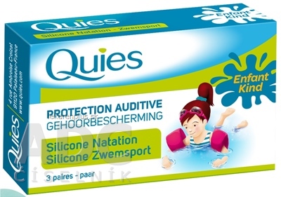 Quies Silikónové chrániče sluchu pre deti špeciálne na plávanie 3x2 ks
