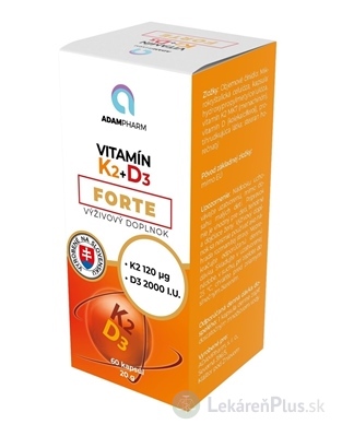 ADAMPharm Vitamín K2+D3 FORTE cps 1x60 ks