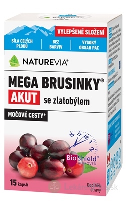 NATUREVIA MEGA BRUSNICE AKUT SO ZLATOBYĽOU cps 1x15 ks