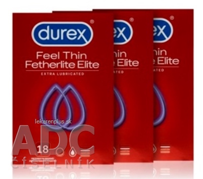 DUREX Feel Thin Extra Lubricated kondóm (2+1) 3x18 ks (54 ks)