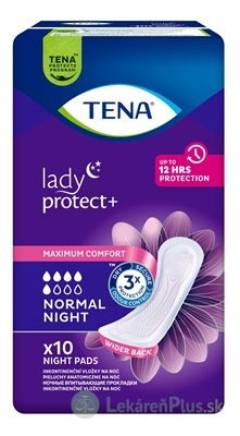 TENA Lady Protect+ Normal Night inkontinenčné vložky na noc 1x10 ks