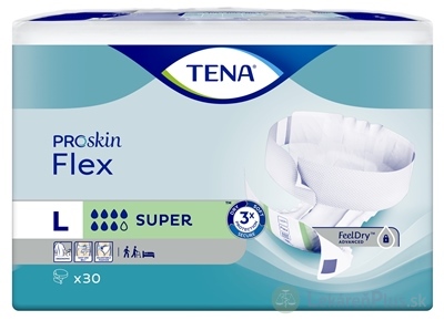 TENA Flex Super L inkontinenčné nohavičky s rýchloupevňovacím pásom (inov.2022) 1x30 ks