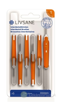 LIVSANE Medzizubná kefka veľ. 1, priemer 2,0 mm (extra jemná) 1x6 ks