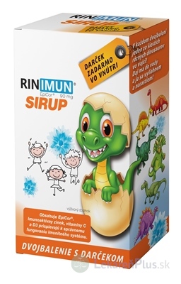 RINIMUN SIRUP DVOJBALENIE 2x120 ml + darček 2024 (hračka - vo vode rastúci dinosaurus) 1x1 set