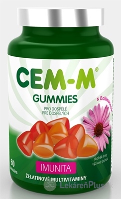 CEM-M GUMMIES IMUNITA želatinové multivitamíny s Echinaceou, pre dospelých, 1x60 ks