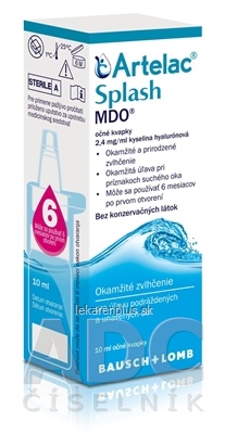 Artelac Splash MDO očné kvapky s kyselinou hyalurónovou 1x10 ml
