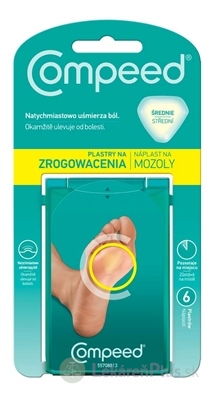 Compeed NÁPLASŤ na mozole stredná, gélova, 1x6 ks