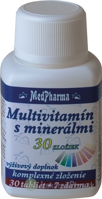 MedPharma MULTIVITAMÍN S MINERÁLMI 30 ZLOŽIEK tbl 30+7 zadarmo (37 ks)